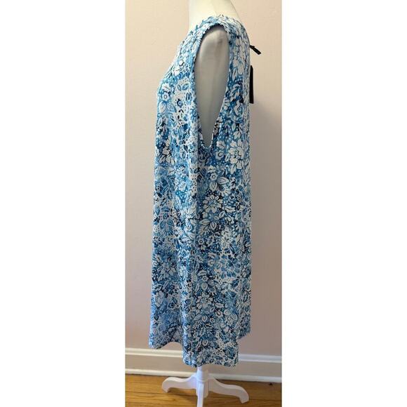 NWT Clara Sunwoo Textured Jewel Neck Printed Swing Dress Size 1X - Picture 4 of 6